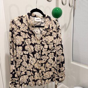 Nanushka Oona Silk Blouse Floral print Size S